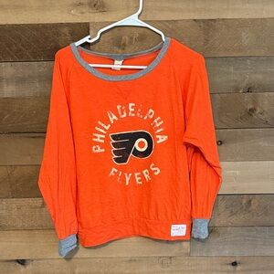 Mitchell & Ness Orange Philadelphia Flyers Long Sleeve Tee